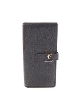 Louis Vuitton Bifold Wallet LV Vertical Noir Leather